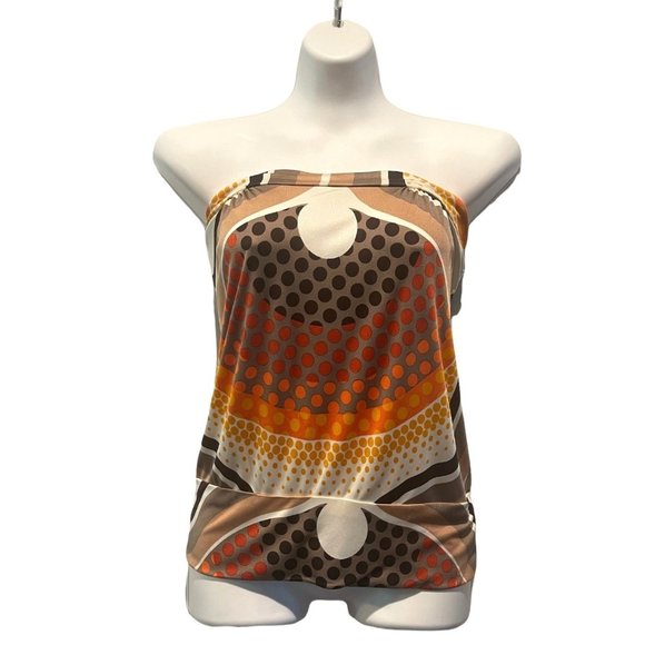 📚 Trina Turk • 100% Silk Tube Top - Size Medium - Picture 1 of 5